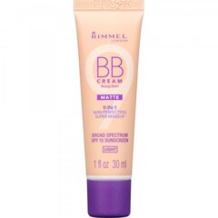 Rimmel London BB Cream 9in1 Matte BB-крем 30 мл, Light цена и информация | Пудры, базы под макияж | kaup24.ee