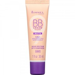 Rimmel London BB Cream 9in1 Matte BB-крем 30 мл, Light цена и информация | Rimmel Духи, косметика | kaup24.ee