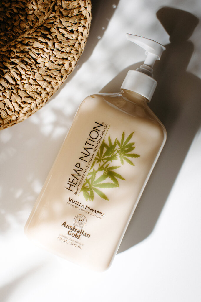 Kehakreem pärast päevitamist või duši all käimist Australian Gold Hemp Nation Vanilla Pineapple Body Lotion, 473 ml цена и информация | Päikesekreemid | kaup24.ee