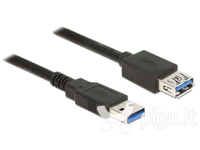 Delock Extension cable USB 3.0 Type-A male > USB 3.0 Type-A female 2m black hind ja info | Kaablid ja juhtmed | kaup24.ee