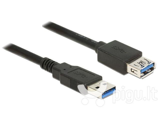 Delock Extension cable USB 3.0 Type-A male > USB 3.0 Type-A female 5m black hind ja info | Kaablid ja juhtmed | kaup24.ee