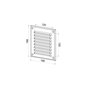 Ventilatsioonirest Awenta, 14*14, valge цена и информация | Vannitoa ventilaatorid | kaup24.ee