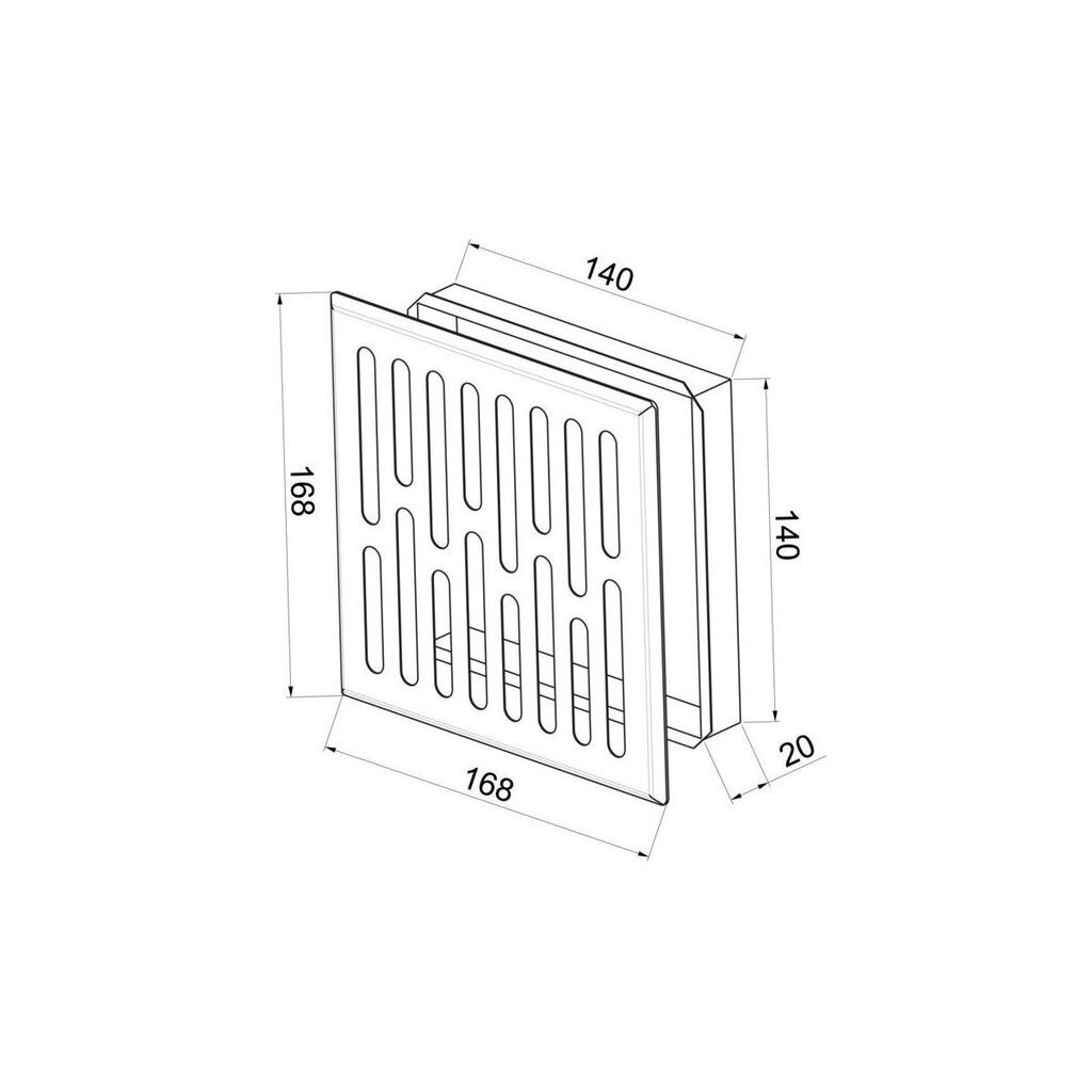 Ventilatsioonirest Awenta, 14*14, pronks цена и информация | Vannitoa ventilaatorid | kaup24.ee