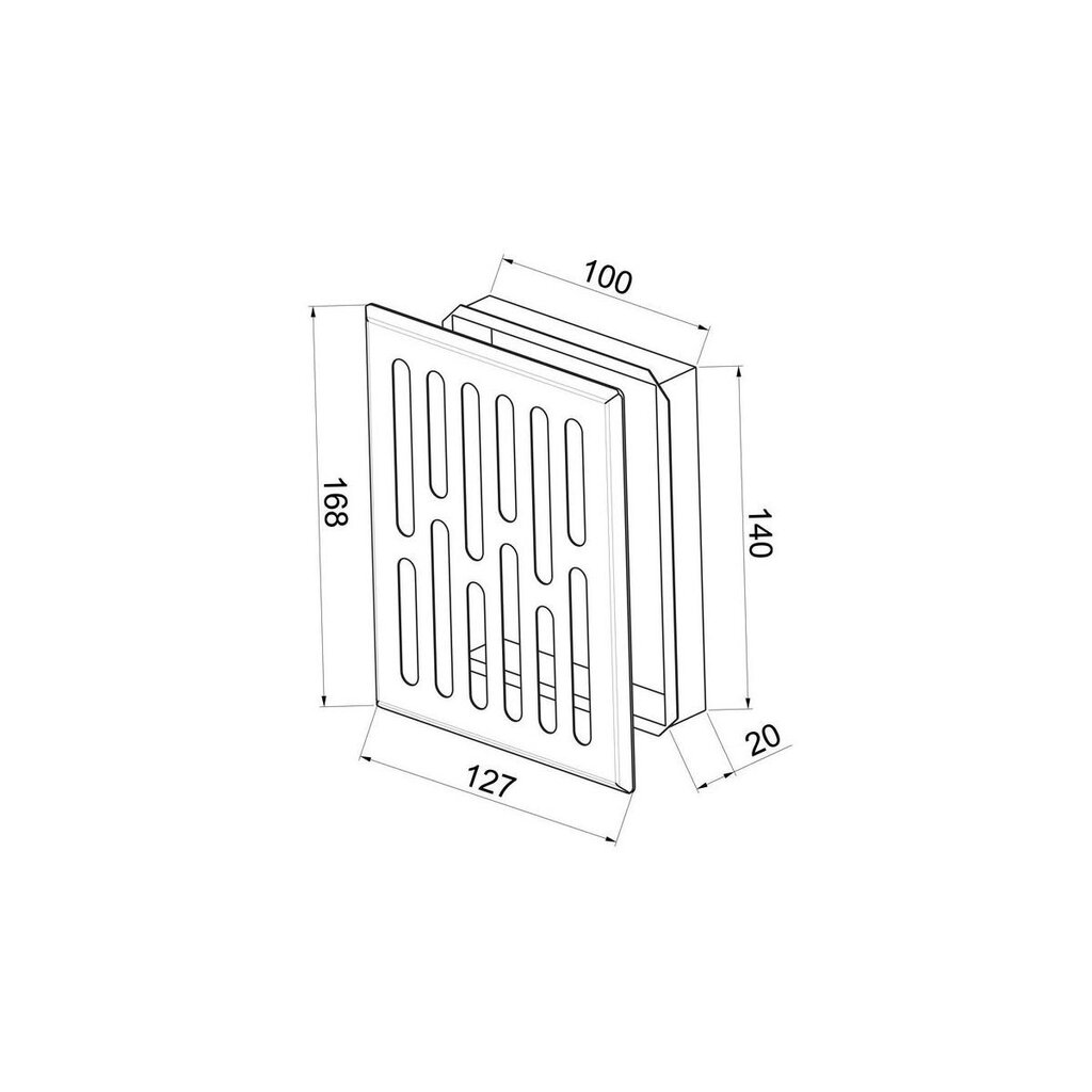 Ventilatsioonirest Awenta, 10*14, valge hind ja info | Vannitoa ventilaatorid | kaup24.ee