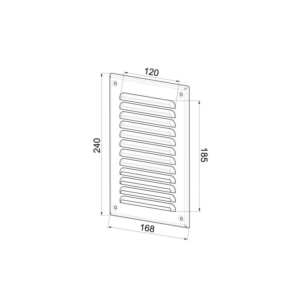 Ventilatsioonirest Awenta, 14*21, antiikne metall hind ja info | Vannitoa ventilaatorid | kaup24.ee