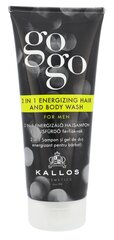 Шампунь-гель для душа для мужчин Kallos Cosmetics GoGo 2 in 1 Energizing 200 мл цена и информация | Шампуни | kaup24.ee