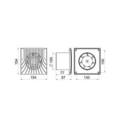 Tõmbeventilaator Awenta WA100DWP, 100mm hind ja info | Equation Sanitaartehnika, remont, küte | kaup24.ee