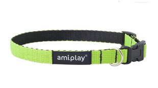 Регулируемый ошейник Amiplay Twist, M, зелёный цена и информация | Ошейники, подтяжки для собак | kaup24.ee