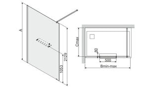 Walk-In душевая кабина Sanplast Altus PIII/ALTIIa 110s цена и информация | Душевые двери и стены | kaup24.ee