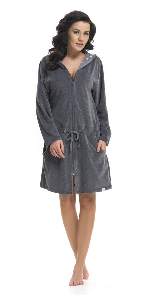 Naiste hommikumantel DN Nightwear SWO.1008, hall hind ja info | Naiste hommikumantlid | kaup24.ee