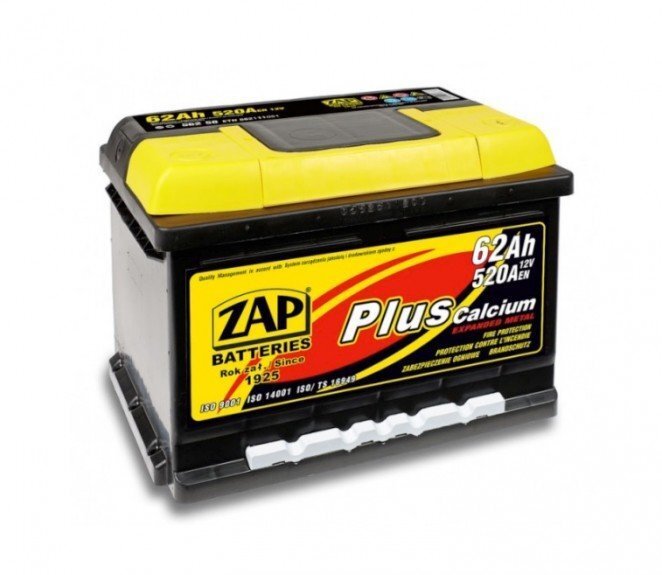Aku ZAP Plus (+ -) 62Ah 520A цена и информация | Akud | kaup24.ee