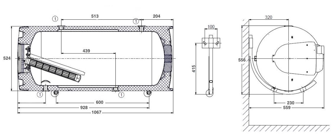 Kombineeritud boiler Dražice OKCV 125 l, horisontaalne hind ja info | Boilerid | kaup24.ee