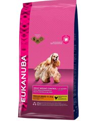 Eukanuba сухой корм Adult Weight Control​, М, 15 кг цена и информация |  Сухой корм для собак | kaup24.ee