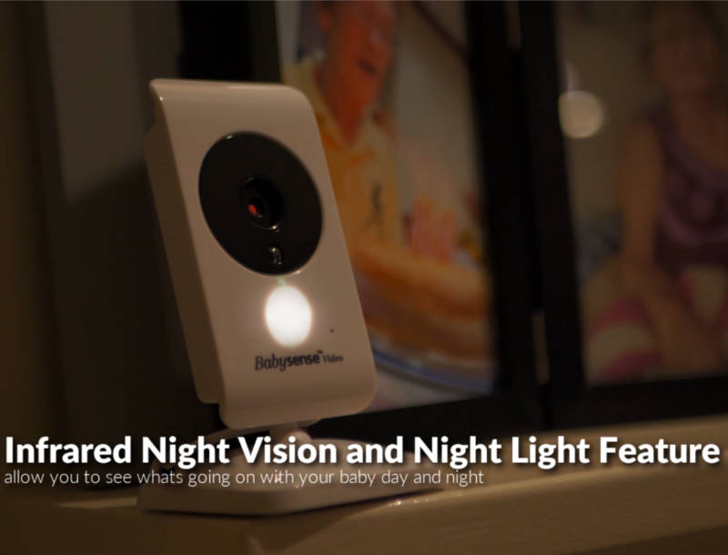 babysense video monitor V35 night light feature