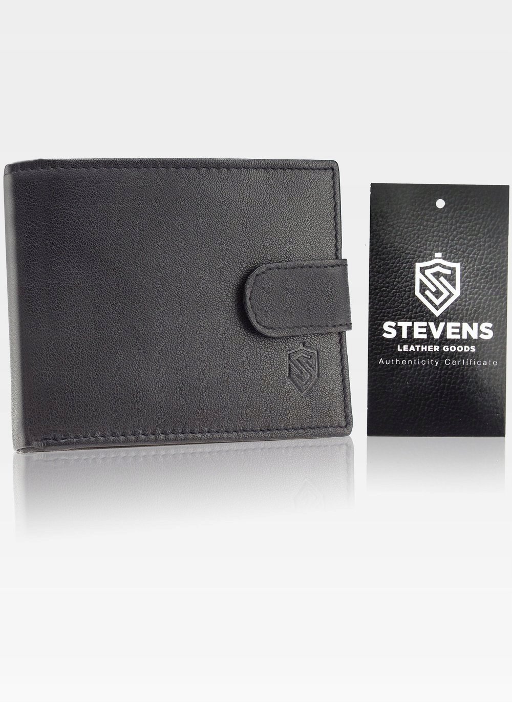 STEVENS GIFT SET. Wallet. Men's leather belt. The dominant logo pattern