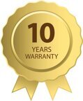 Warranty Icon. 10 Years Warranty Gold Label. Clipart Image
