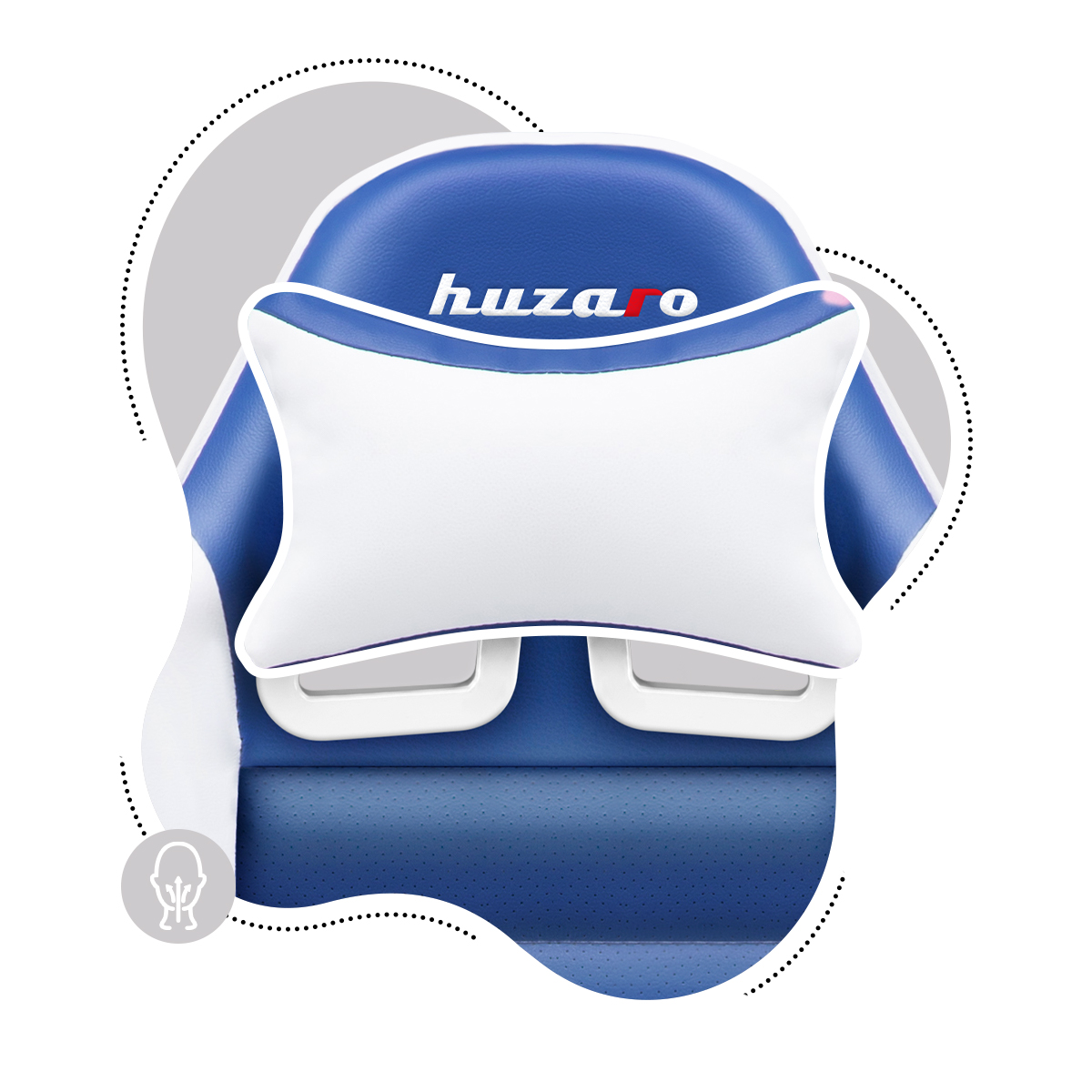 Poduszka pod kark do fotela dziecięcego Huzaro Ranger 6.0 Blue
