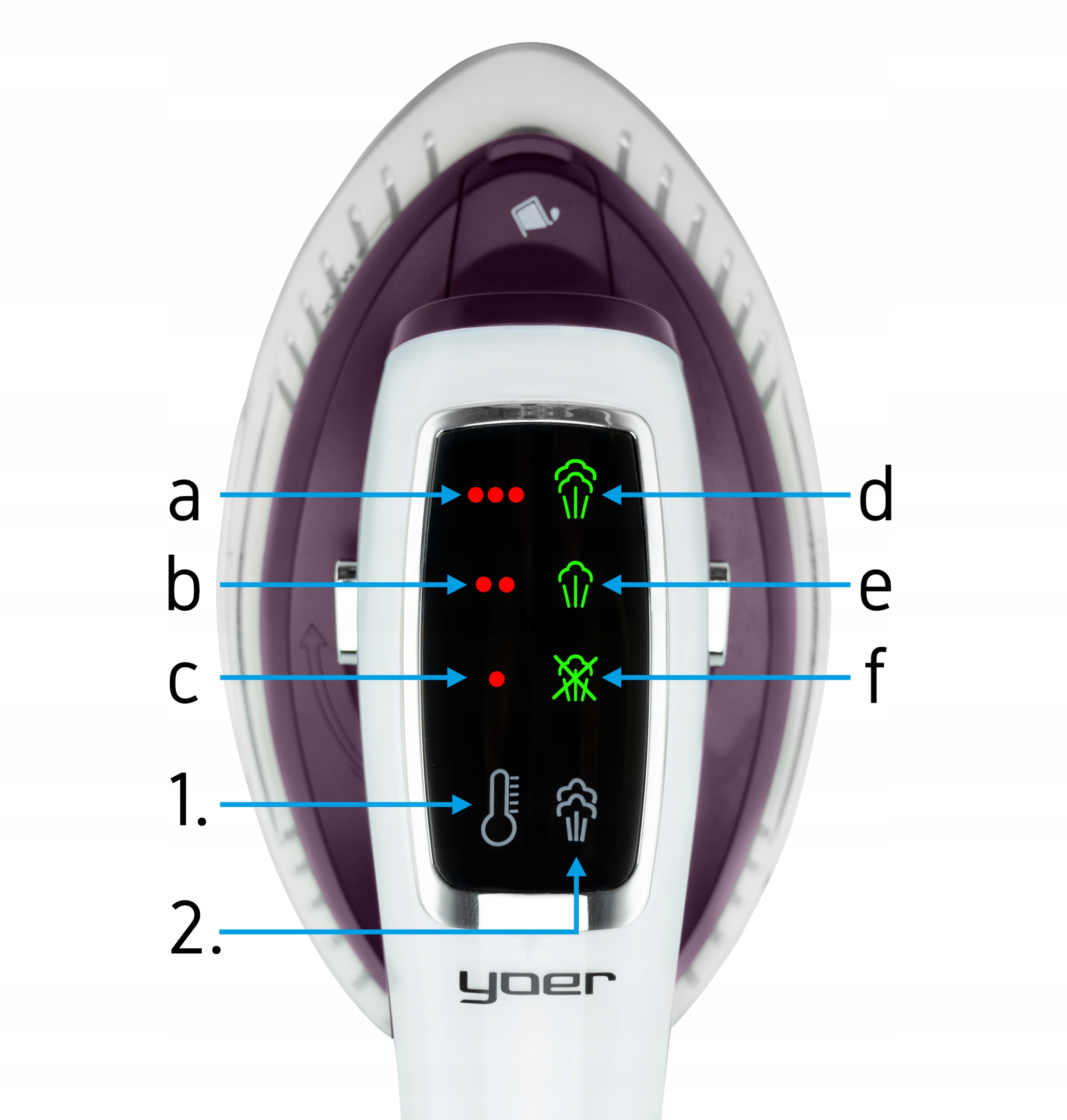 2in1 aurutriikraud Aurutriikraud raud Aurutriikraud Yoer Aurugeneratsioon 20 g / min