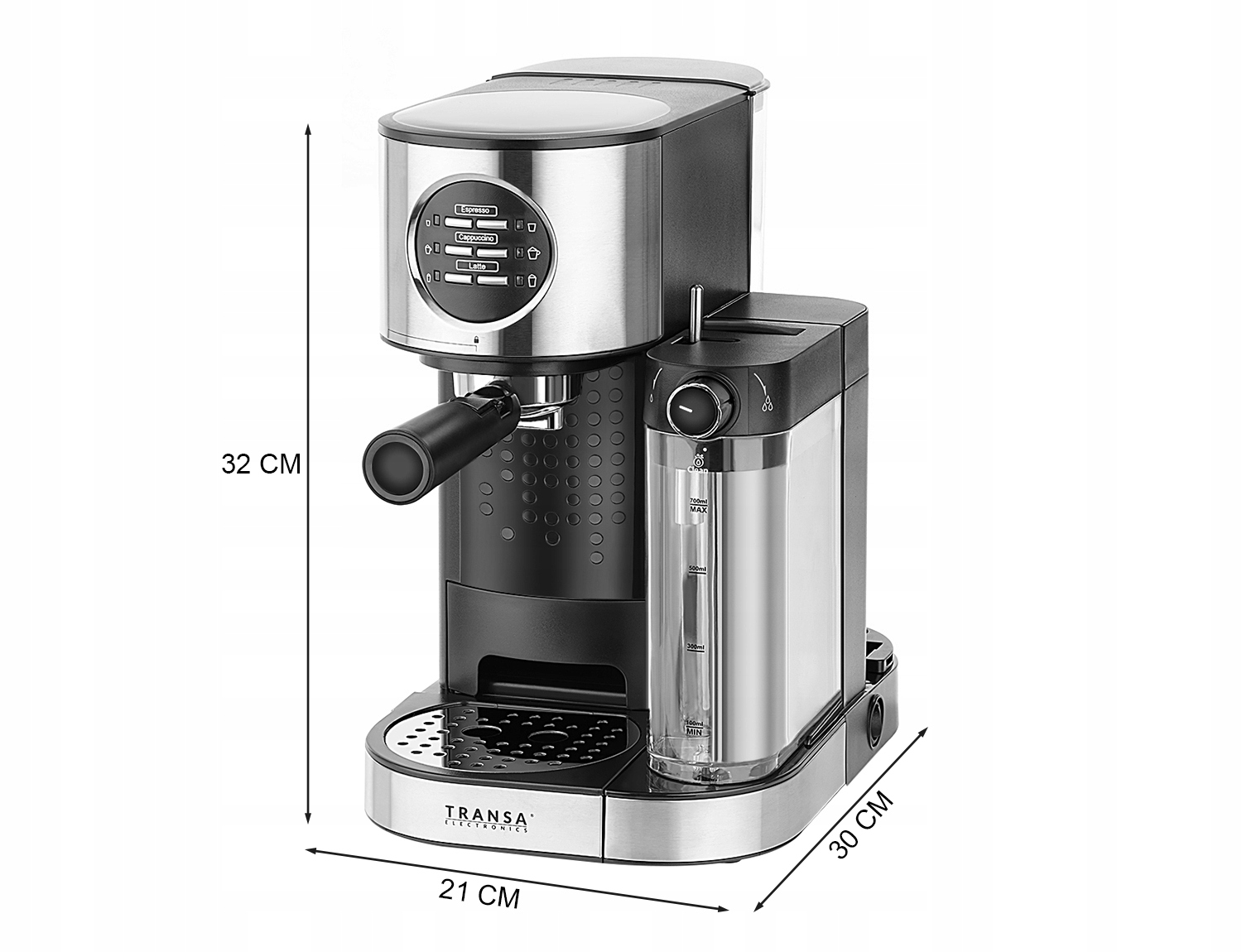 PRESSURE kohvimasin 1470W 15bar vahustaja Tootjakood TE-72