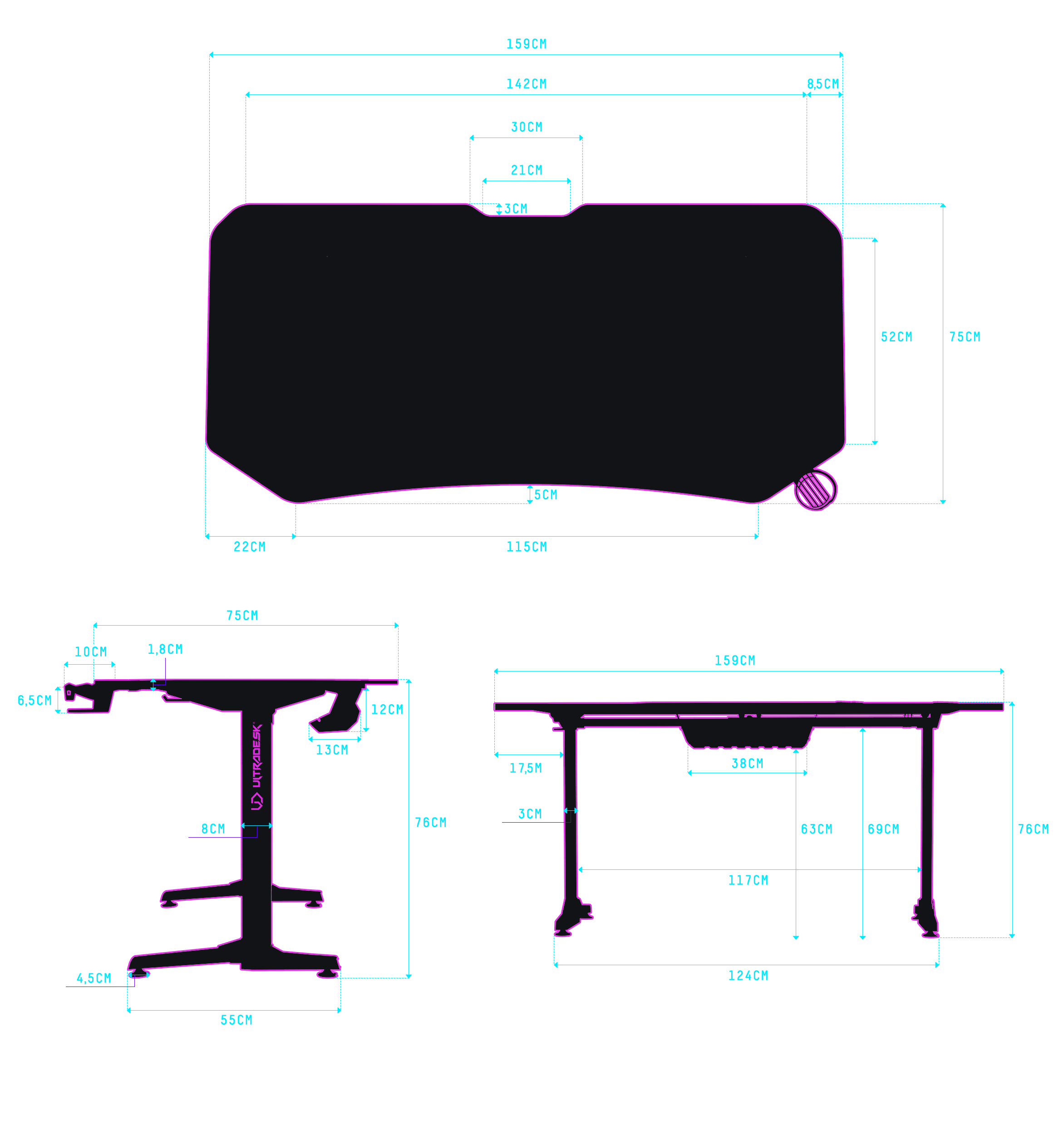 ULTRADESK FRAG XXL Компьютерный стол