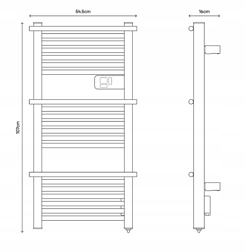 ELEKTRISOOJA REDEL TERMOSTAAT 500W LCD Valge