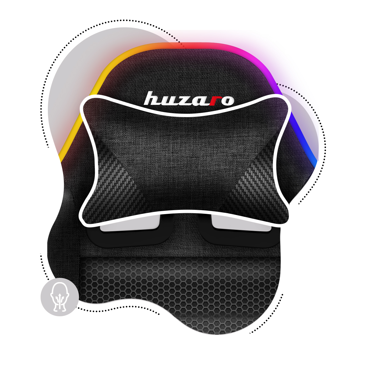 Poduszka pod kark fotela Huzaro Ranger 6.0 RGB