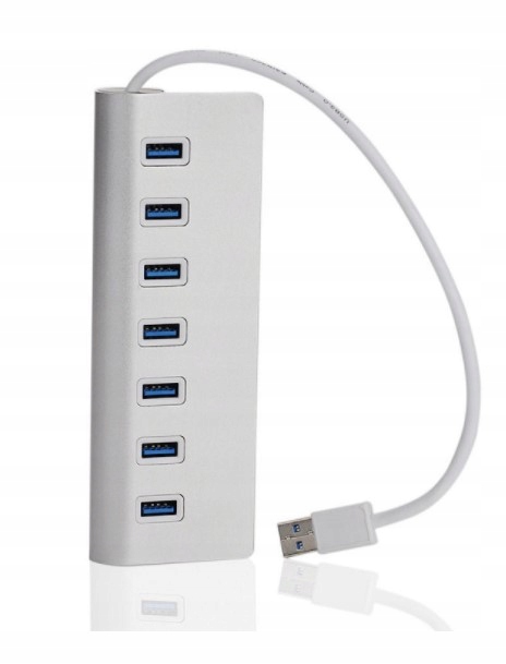 PORTS REPLICATOR 7x USB 3.0 HUB 7in1 SPLITTER Toote kaal koos pakendiga 0,1 kg