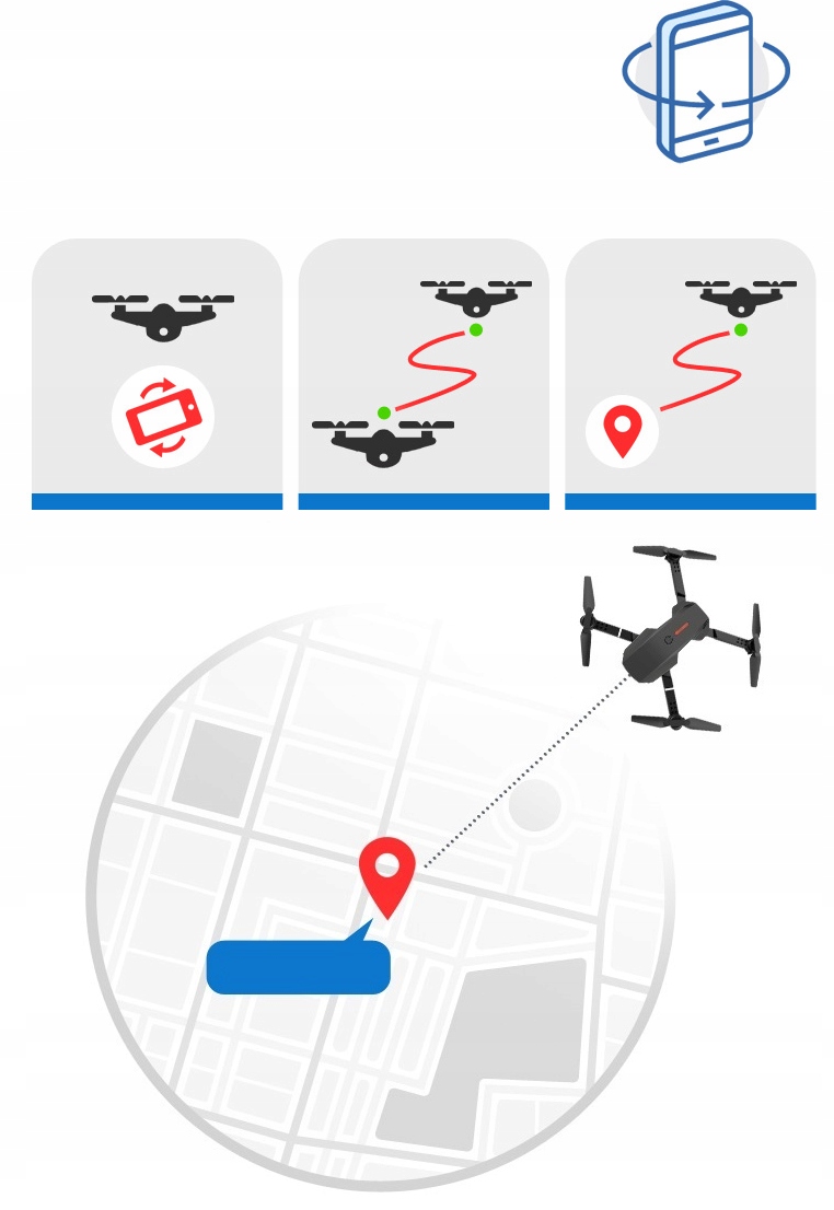 DRONE E90 PRO 4K KAAMERAID WIFI HD MÄNGUASJA ZAWIS 250m Kokkupandav seisukord Kokkupanduna