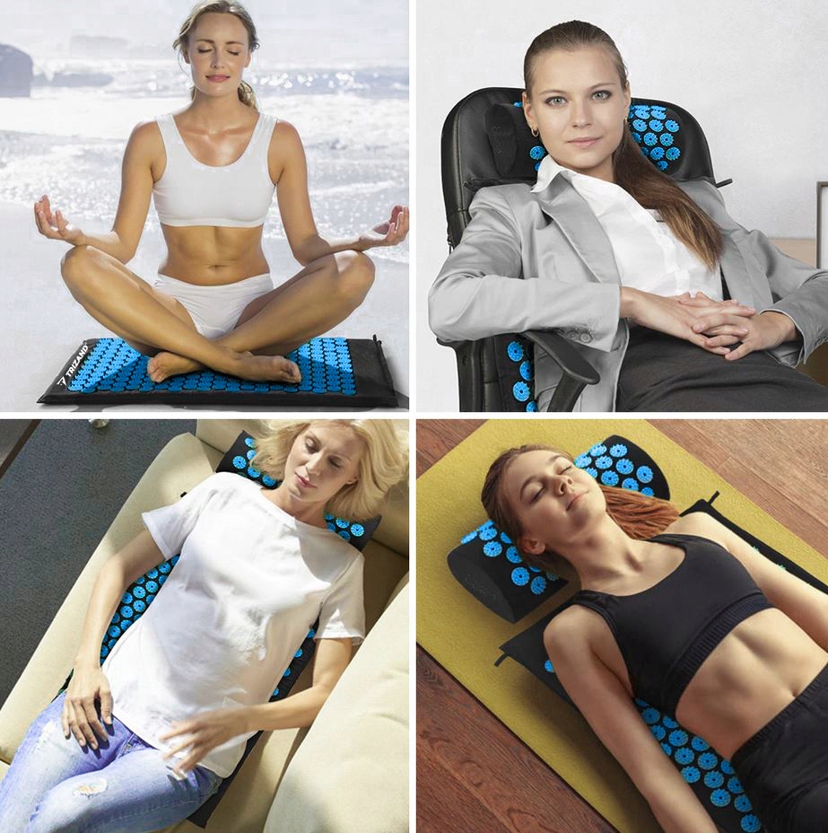 Tervisematt Acupressure XL padja jaoks + tasuta mudel valu ja stressi naeltega + pallid, pallid