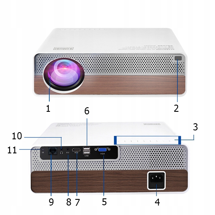 Projektor Full HD 4K projektor 9200lm WiFi Android 9 Contrast (x: 1) 5000