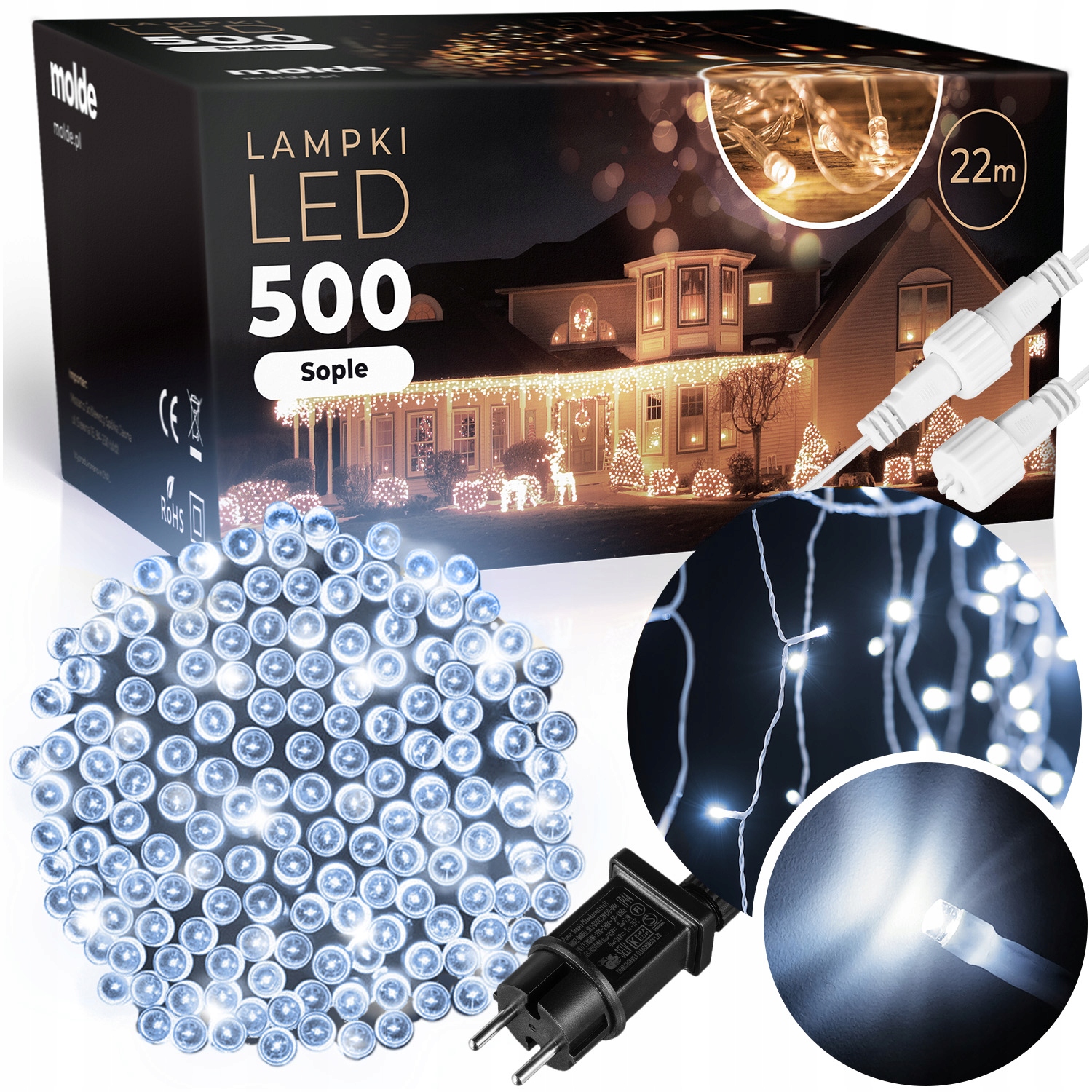 ICICLES 500 LED VALGUSkardin Lambid IP44 FLASH