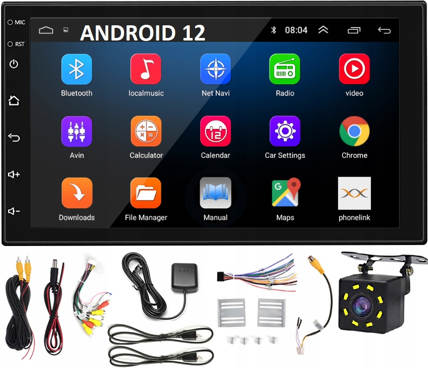 AUTORAADIO 2 DIN ANDROID 11 GPS-KAAMERA 2/32