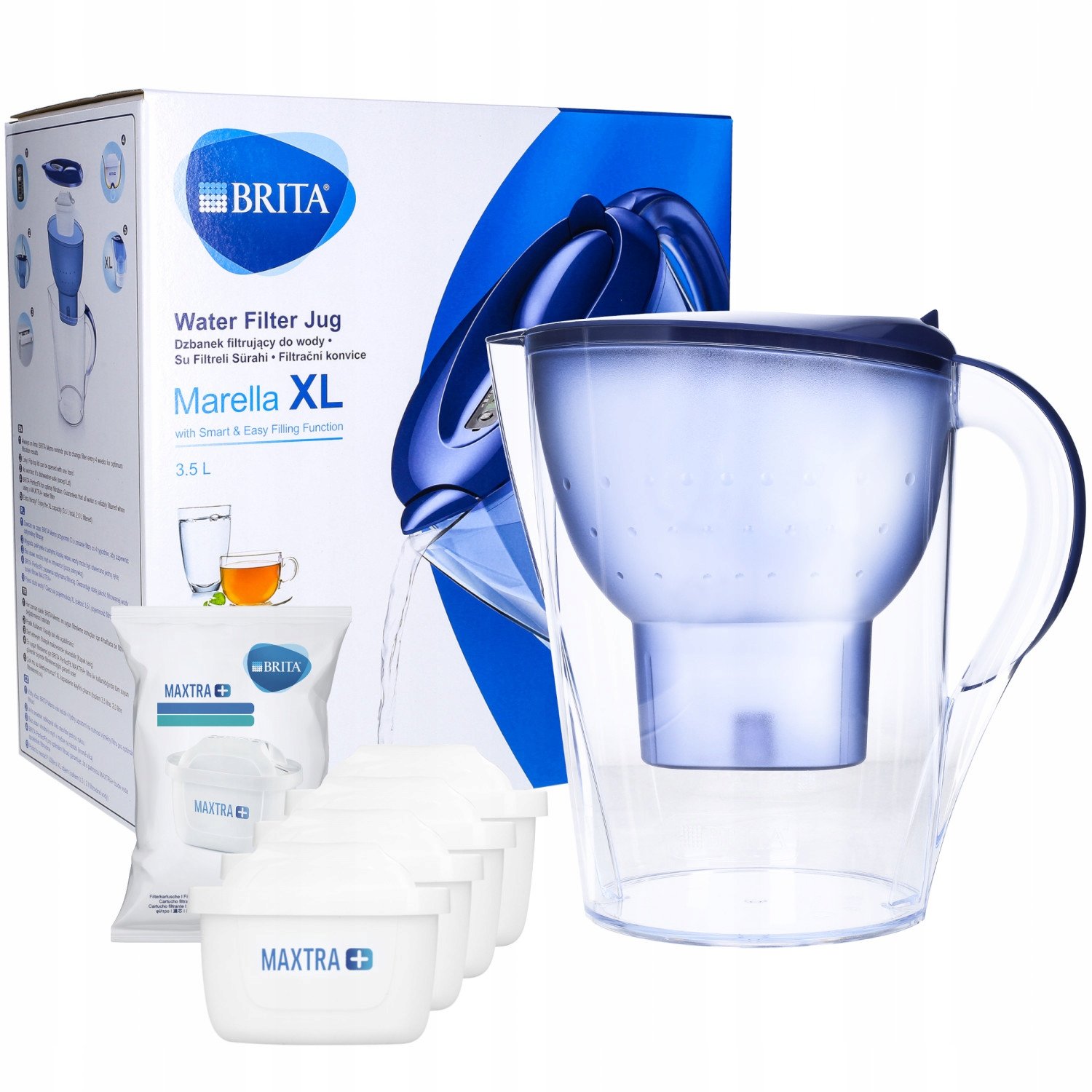 BRITA MARELLA XL VEE FILTER KANN 4 FILTRIT