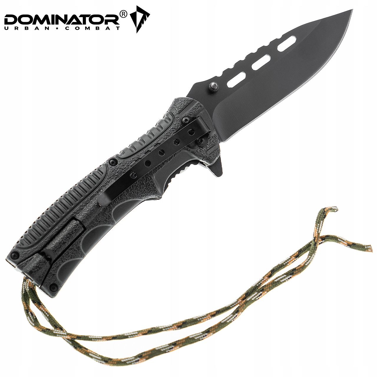 Kokkupandav nuga DOMINATOR PARACORD CAMO TOOL 4in1 mudel Bushcraft nuga