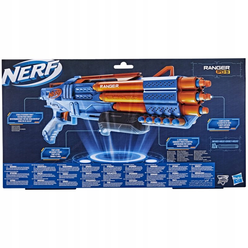 NERF ELITE 2.0 RANGER PD-5 F4186 + SIHTMÄRGID + 50 POODI  Valdav värv on teine ​​värv