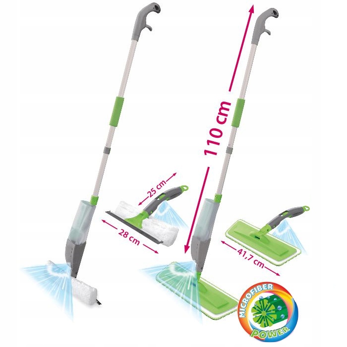 YORK flat MOP koos SPRAYER pihustusseibiga 4in1 Toote kaal koos pakendiga 0,949 kg