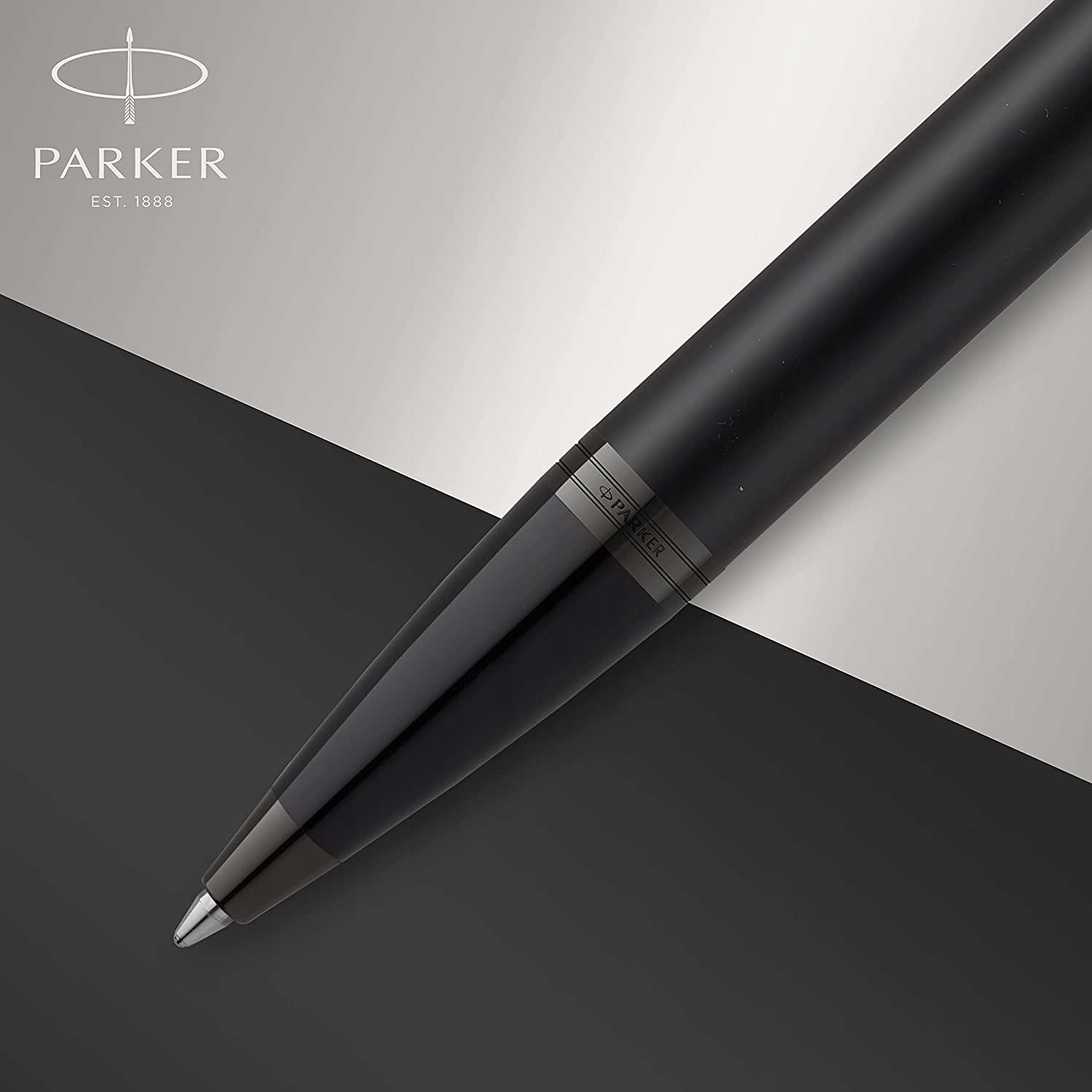 PARKER IM Akromaatiline mustast metallist pastapliiats ümbrises Brand Parker