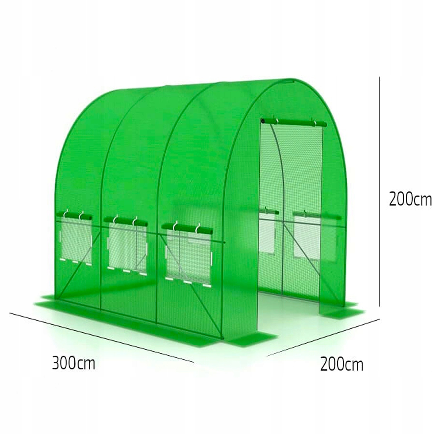 POLÜTTUNNEL Aia kasvuhoone kile 2x3 6m2 PRM Pindala 6 m²