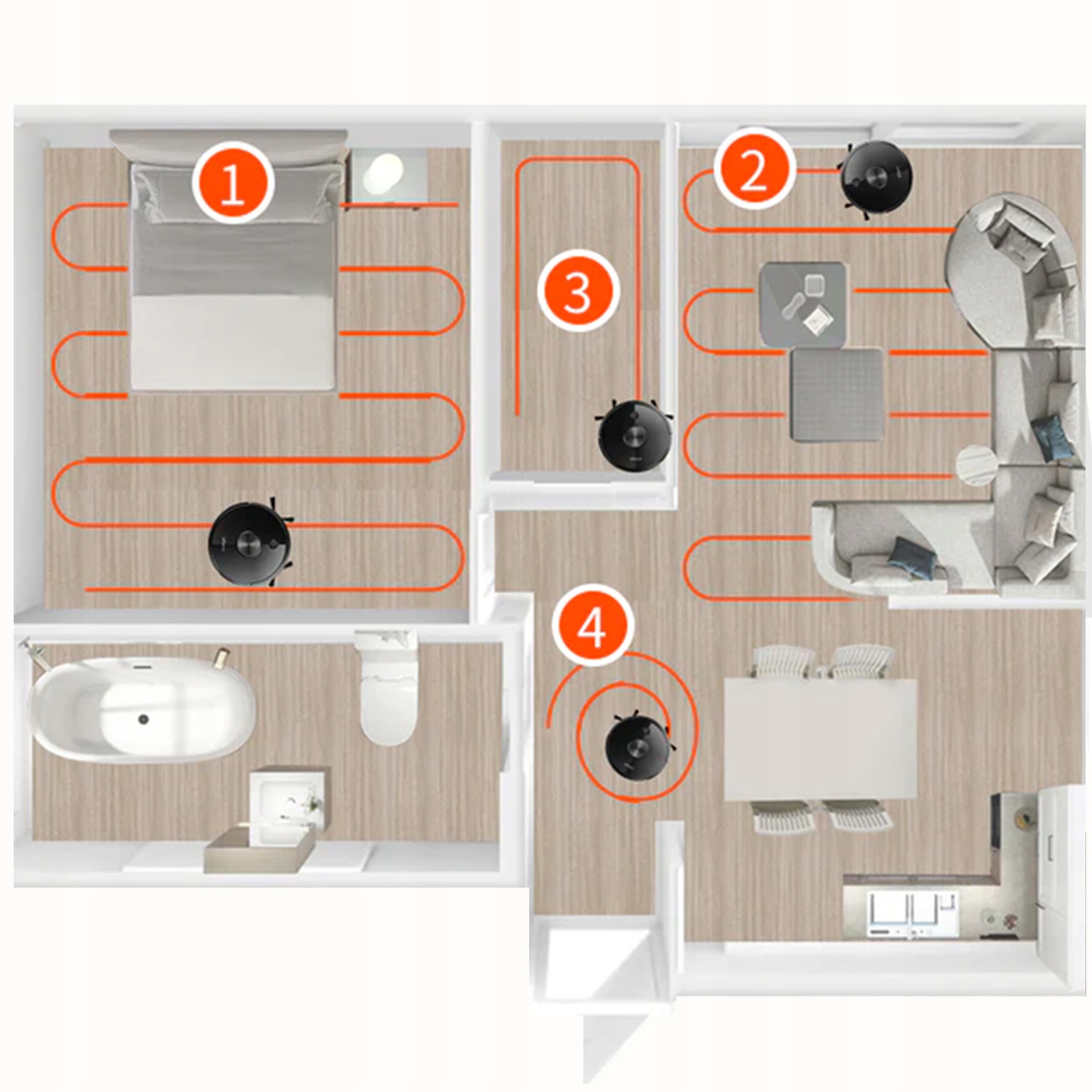 Robot Mop Ultenic D5S WiFi 3in1 Aku pinge 14,4 V