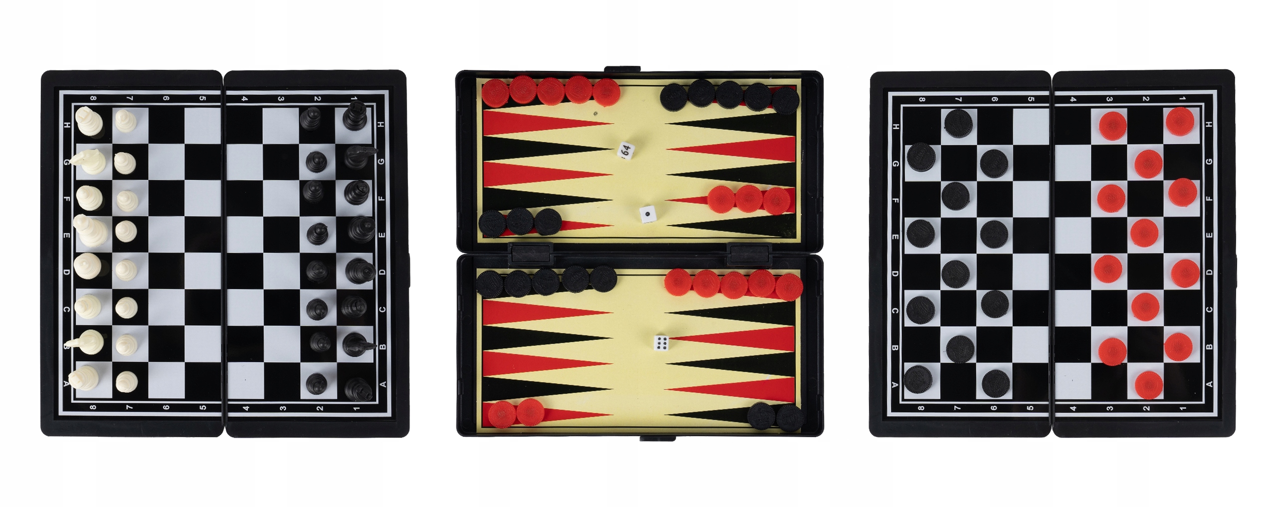 MAGNETILINE REISIMALE 3in1 KABE Backgammon Minimaalne mängijate arv 2