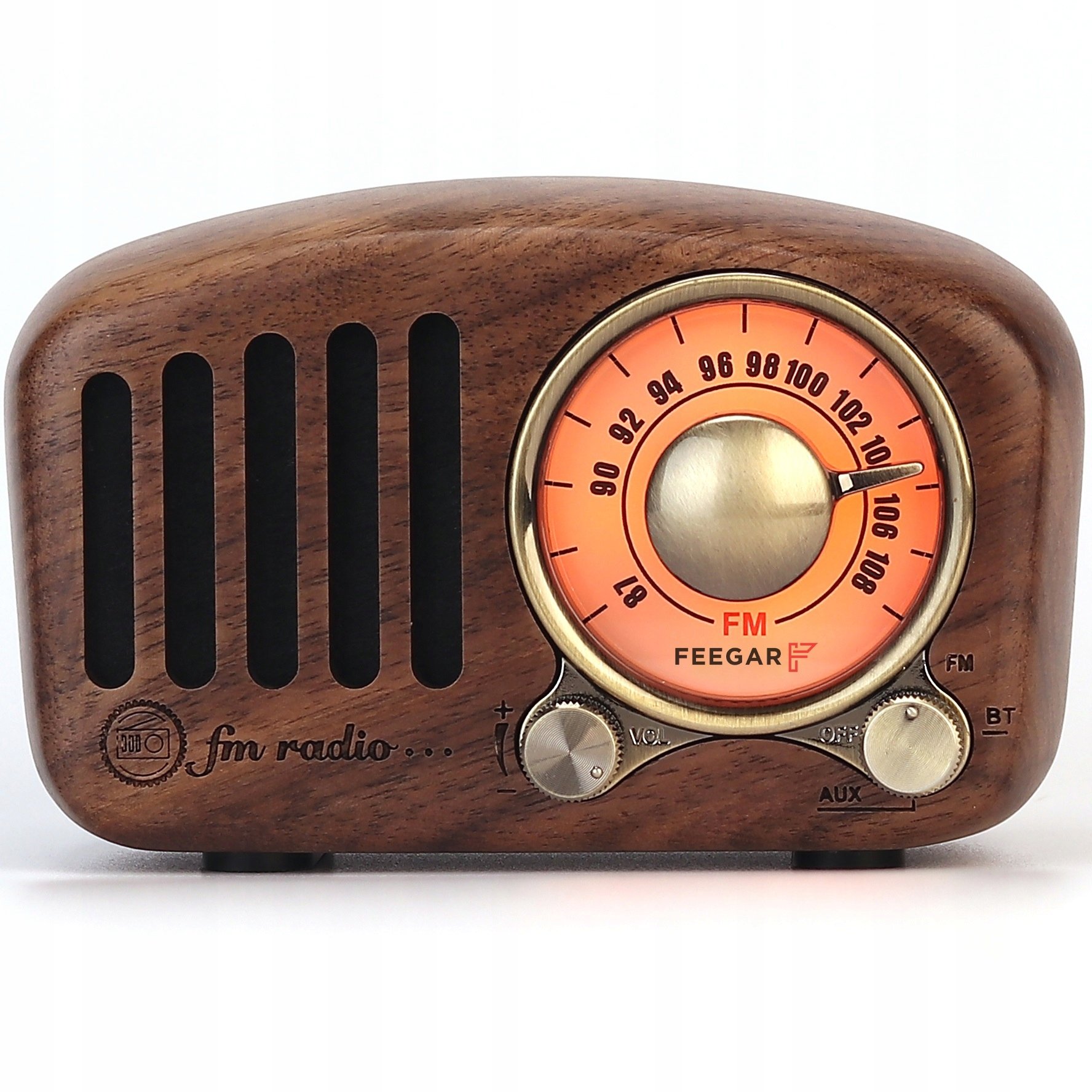 Feegar RETRO FM raadio Köök Puidust BT SD 10h Tootjakood Retro Wood