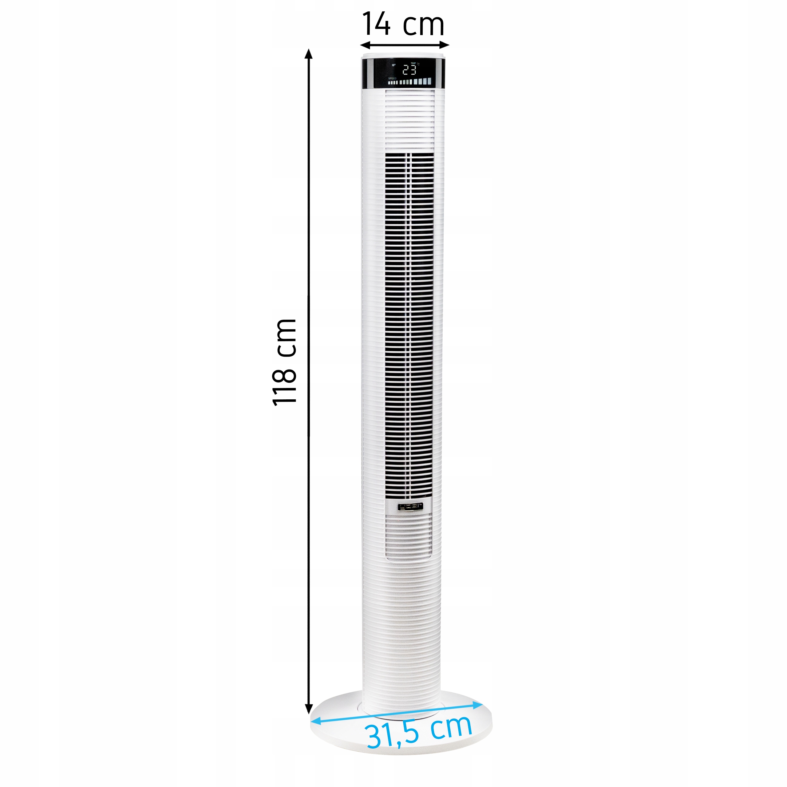 Vaikne kolonn FAN YOER + ionisatsioon + pult Kogu laius 14 cm