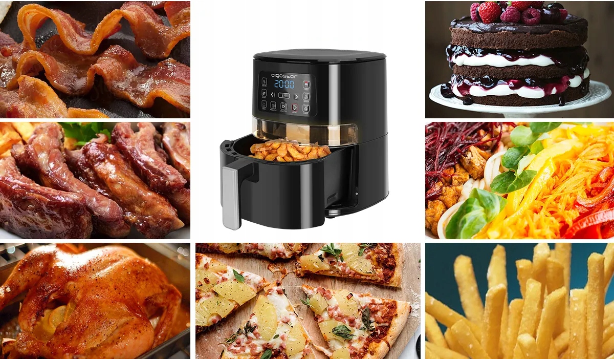 XXL 4L Air Fryer 1600W Põhivärv must