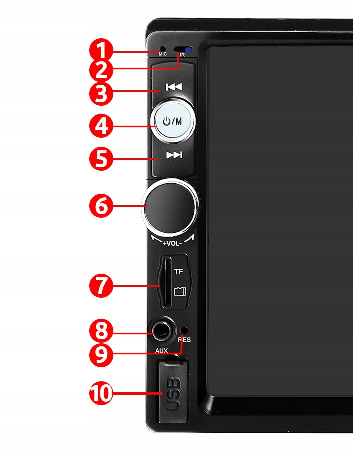 RADIO 2DIN SCREEN 7 USB CAR SD MP3 BT Kaugjuhtimispult kaasas jah
