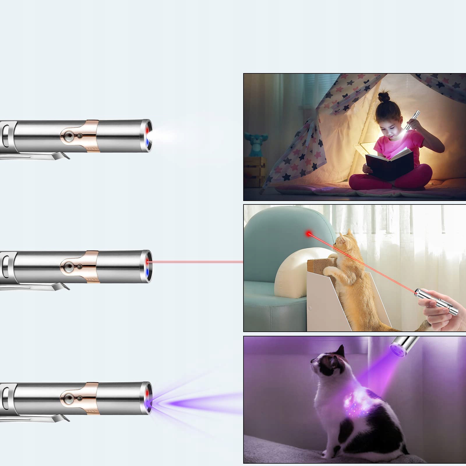 USB Cat Laser Pointer 3in1 UV Flashlight Упаковка Состояние оригинал