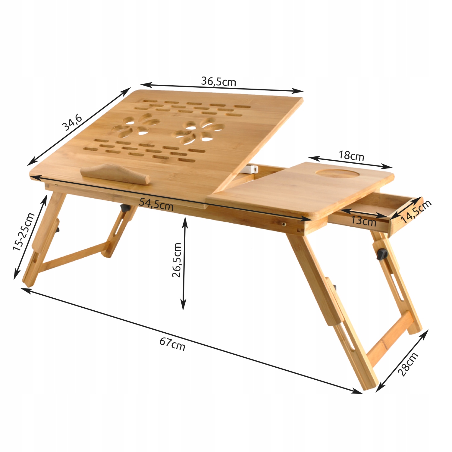 Sülearvuti laud voodile reguleeritav puidust Tootjakood S7974