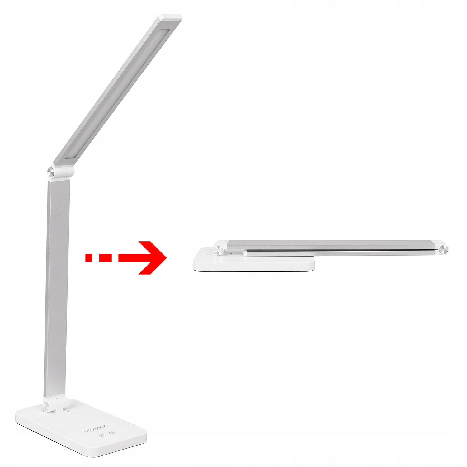 LED kooli laualamp, 3 värvi, Desk Touch, valge