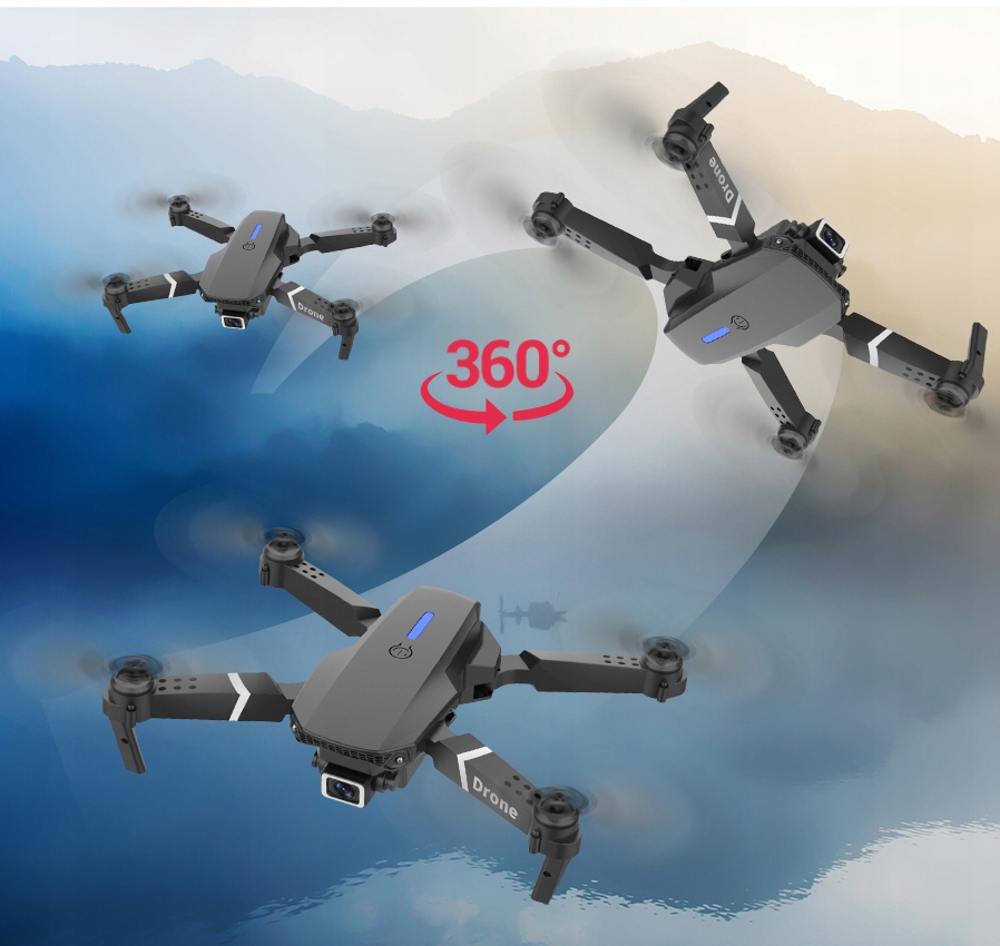 E95 PRO DRONE 2 WIFI HD KAAMERAID hõljuv mänguasi 350m mudel E95 PRO