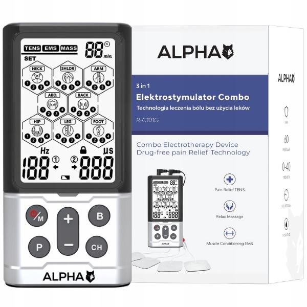 Lihaste ja närvide elektrostimulaator TENS EMS 60 prog EAN (GTIN) 5903857176568