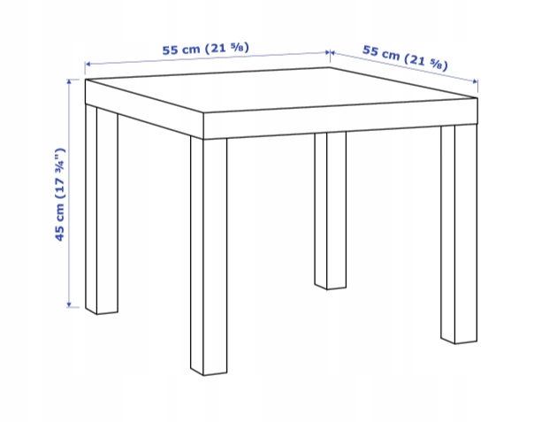 IKEA LACK laud diivanilaud BENCH 55x55cm WHITE Lack kollektsioon